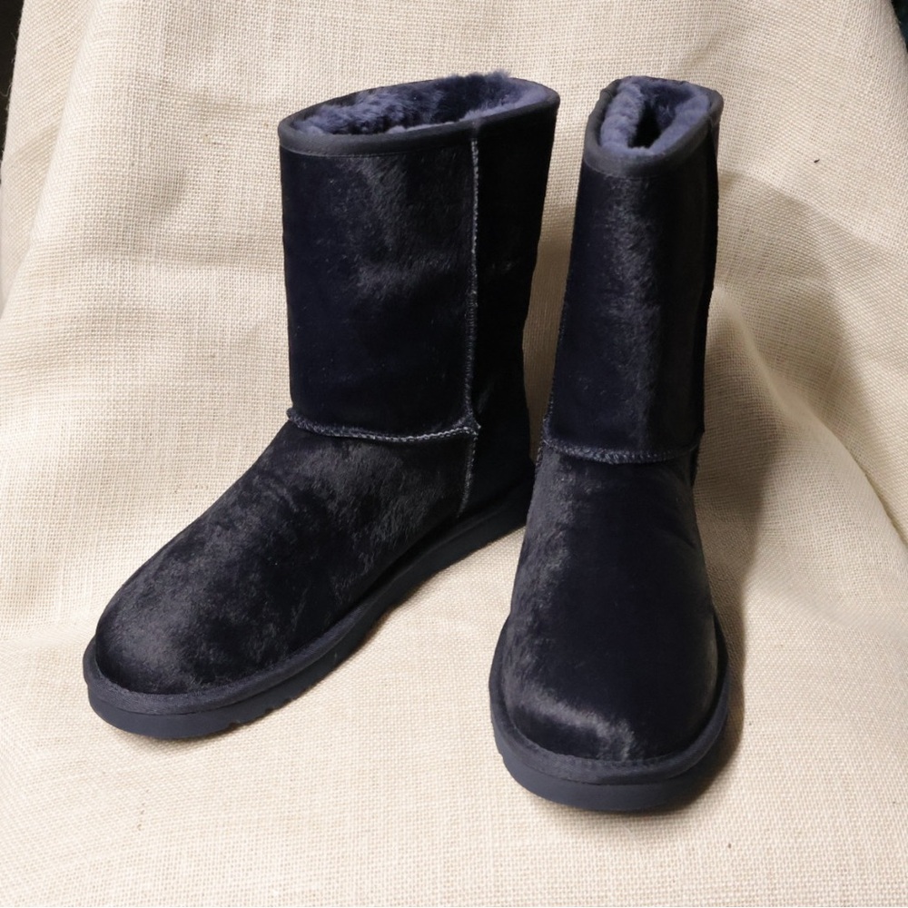 UGG Blue Calf Hair Exotic Classic Short Boots
